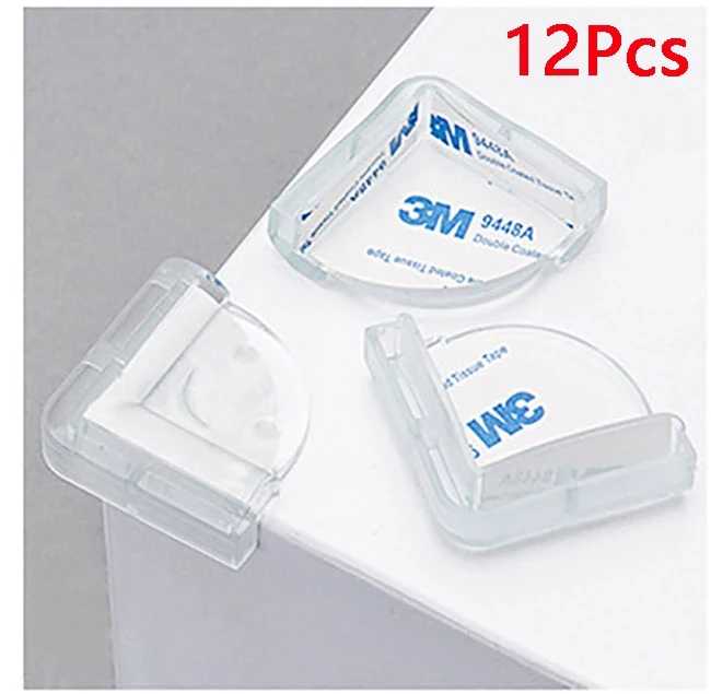 12Pcs Защитная силиконовая накладка на угловые края для детей, защита для угловых краев - Цвет: 12Pcs