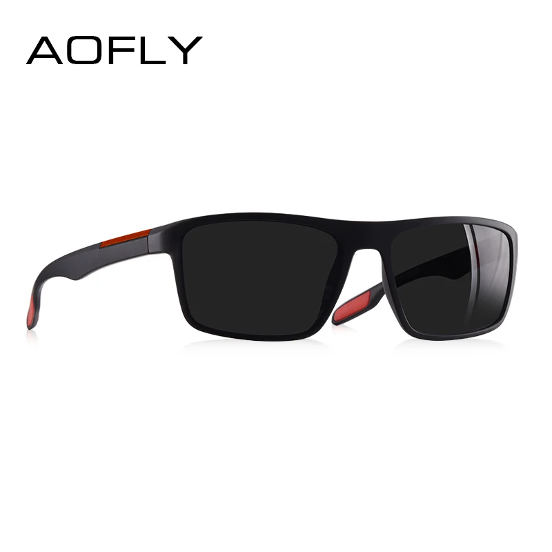 C1Matte Black AOFLY, модные поляризационные солнцезащитные очки для мужчин и женщин, роскошные брендовые дизайнерские Винтажные Солнцезащитные очки для вождения, мужские очки, ультралегкие, UV400 - Цвет линз: C1Matte Black