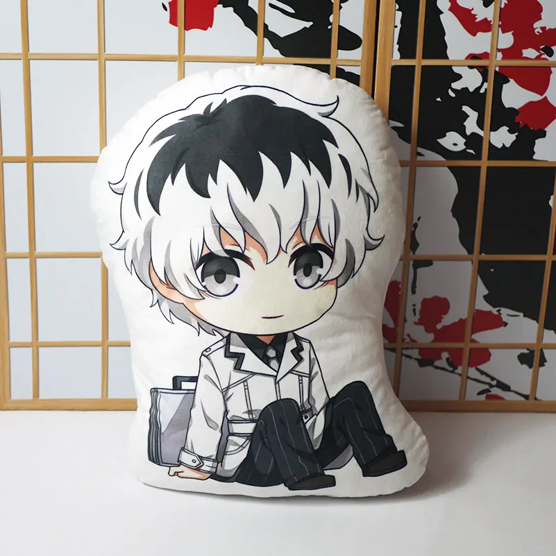Токийский вурдалак Подушка Игрушка Аниме Kaneki Кен короткие плюшевые куклы двухсторонняя наволочка Q версия милый 45 см для подарка