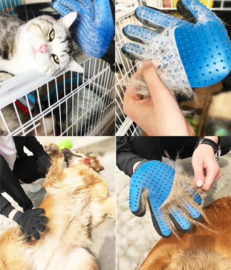 Перчатка щетка для чистки домашних собак 2 стиля расческа кошек и массажные