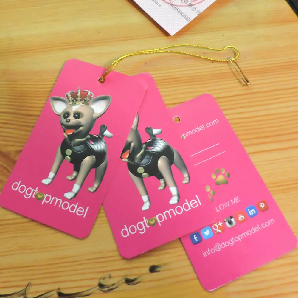 Пользовательская печатная бумажная подвесная бирка/бирка для одежды/Подарочная