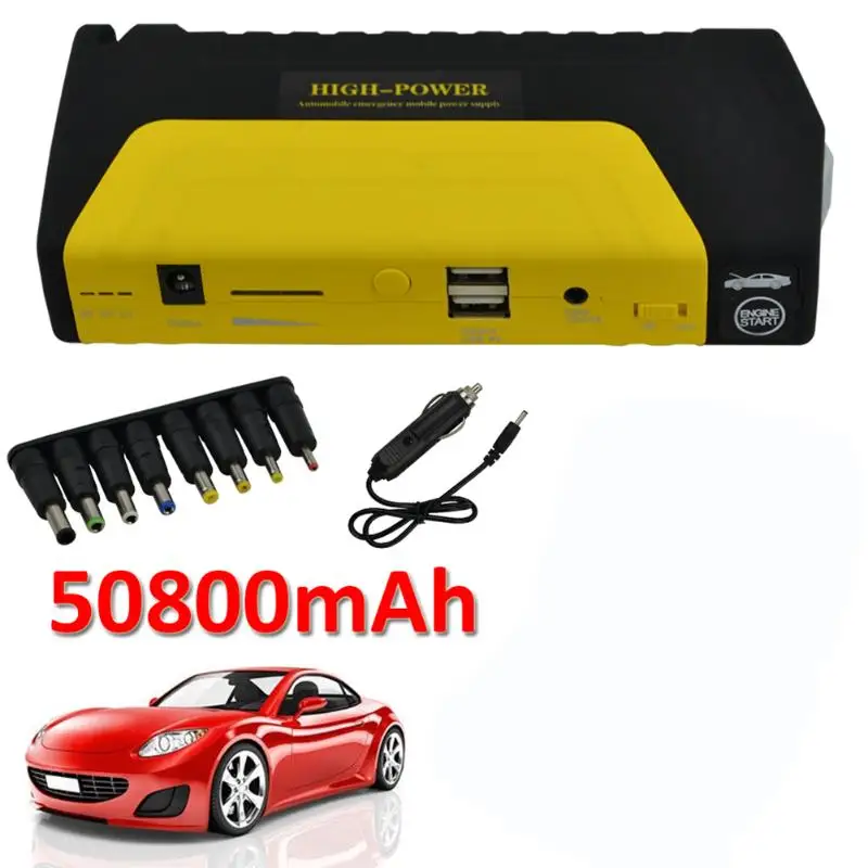 12V 50800mAh автомобильный пусковой стартовый пакет светодиодный бостер мобильное
