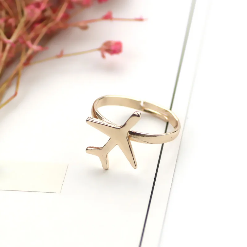 

LNRRABC Rings Present Allergy Free Alloy Girls Silvery Rose Golden Plane Ringent Adjustable 1PC New Golden Fashion Jewelry Drop