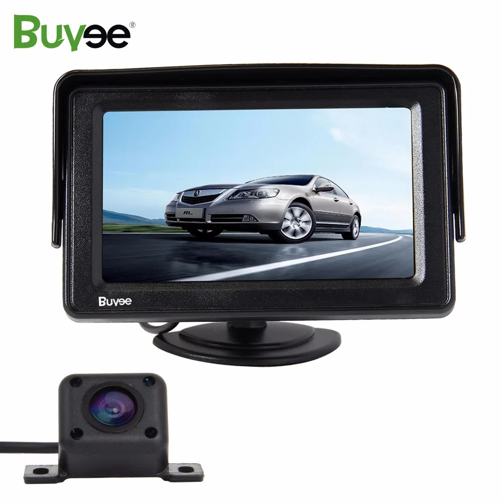 Buyee Car parking assist kit 4.3'' TFT LCD car monitor +170 Wide View Angle IR HD Reverse Rear Camera automovil | Автомобили и