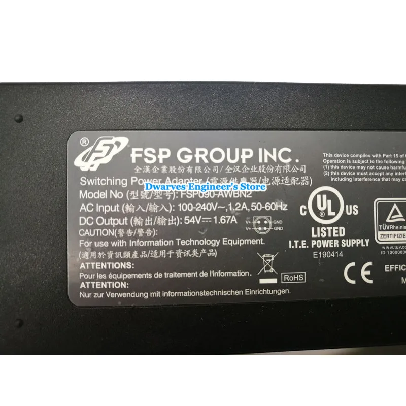 Genuine FSP Group FSP090-AWBN2 54V 1.67A Adapter For ZYXEL SG-300-10PP GS1900-8HP 8-PORT POE SMART SWITCH Charger | Компьютеры и офис