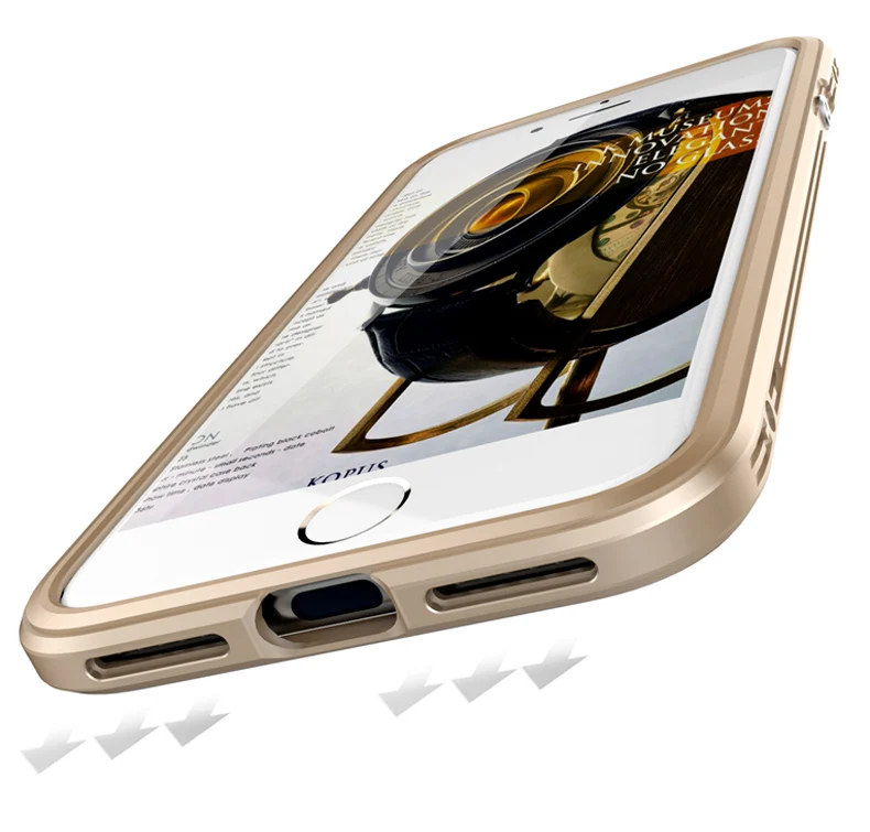 Металлический чехол для Apple iPhone 7 прозрачная задняя панель роскошный