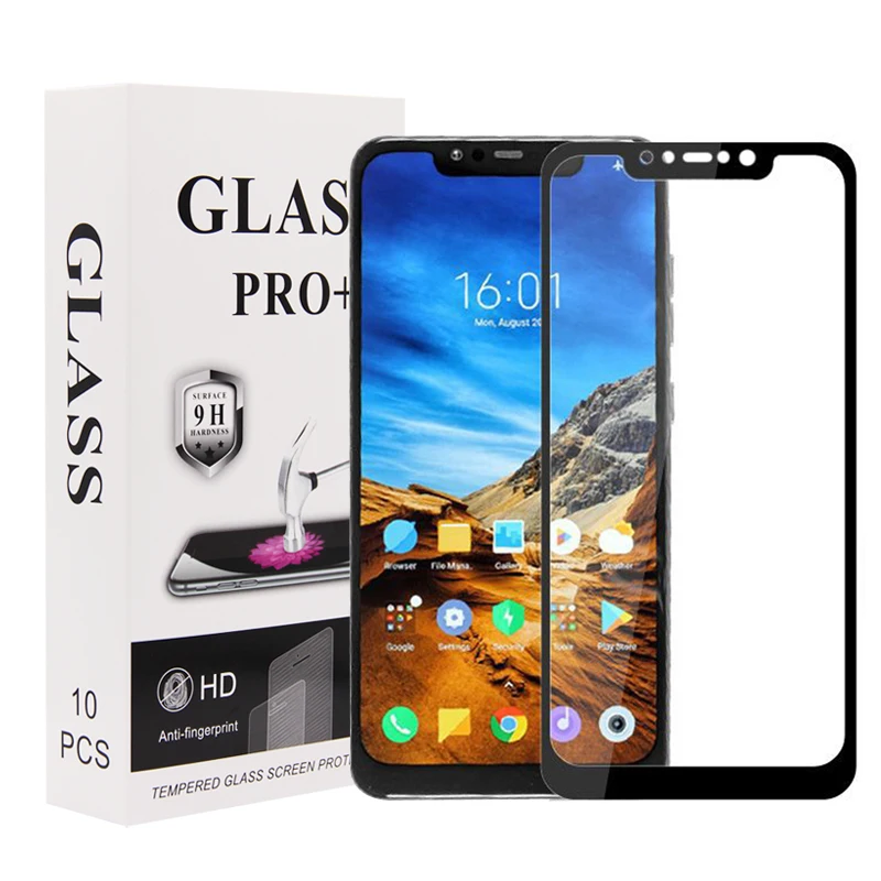 

100X 3D изогнутое полное покрытие POCO F1 закаленное стекло Защита экрана для Xiaomi POCOPhone F1 стекло Защитная пленка для экрана оптом
