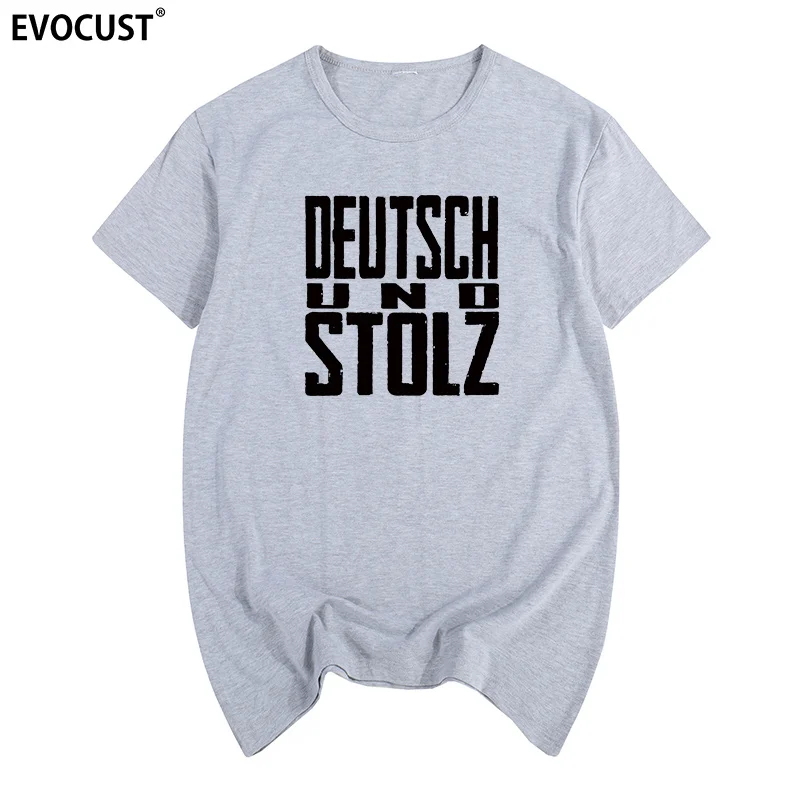 

Deutsch und stolz Summer print T-shirt Cotton Men T shirt New women TEE