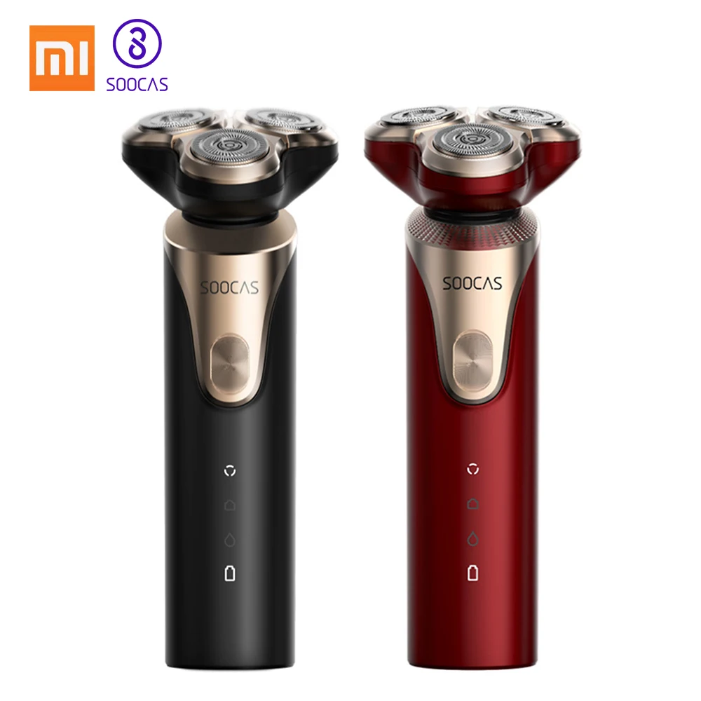 Xiaomi Mijia SOOCAS S3 электробритва для сухого влажного бритья Беспроводная USB перезаряжаемая Водонепроницаемая бритва с 3 режущими головками для мужчин