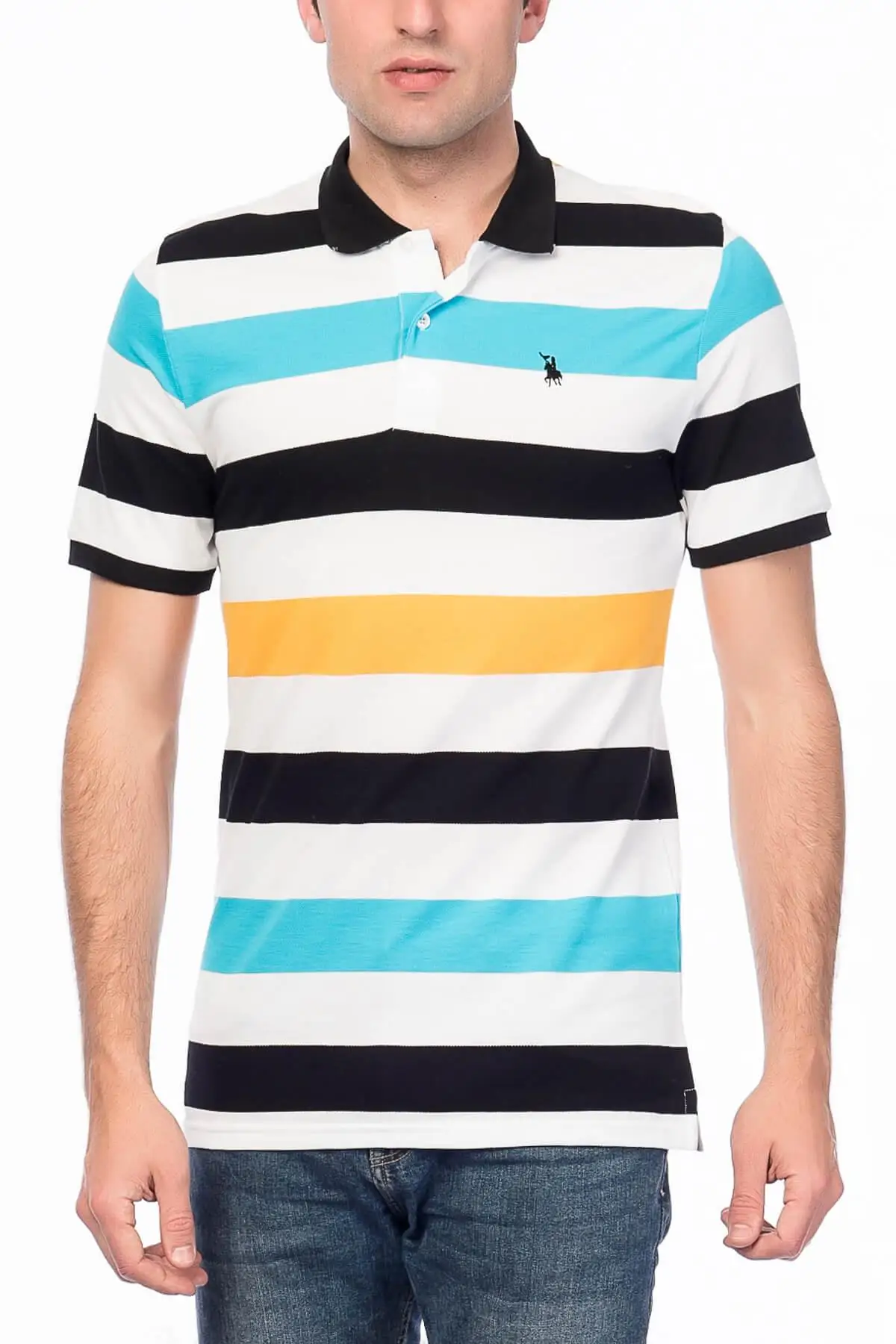 Dewberry мужской Бирюзовый воротник поло T-Shirt-2090001T8543