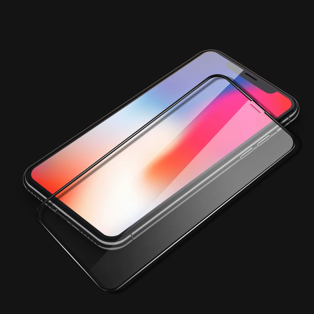 Чехол на 3D 9H Полностью закаленное стекло для iPhone XS Max XR Защитная пленка экрана Apple 5
