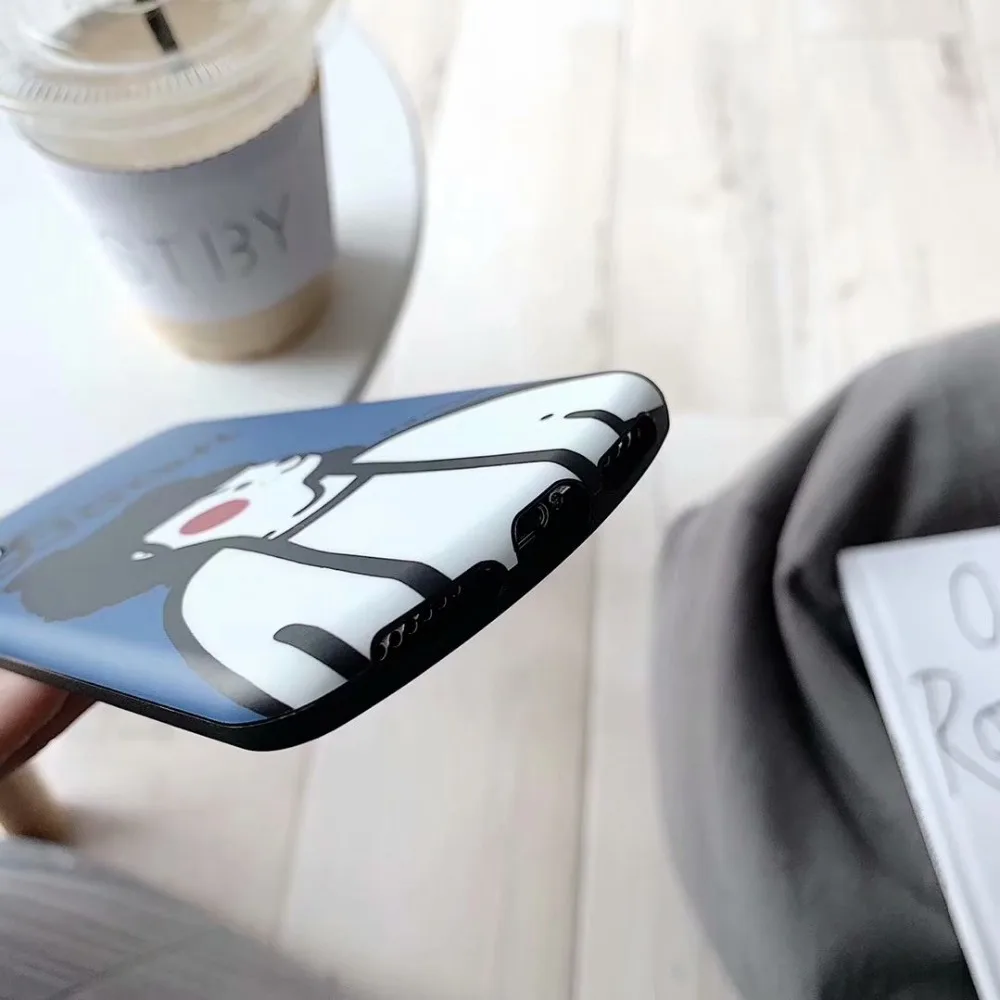 Круглый imd пара собак для iPhone 6 plus 7 8 чехол телефона x xr xsmax мягкая оболочка задняя
