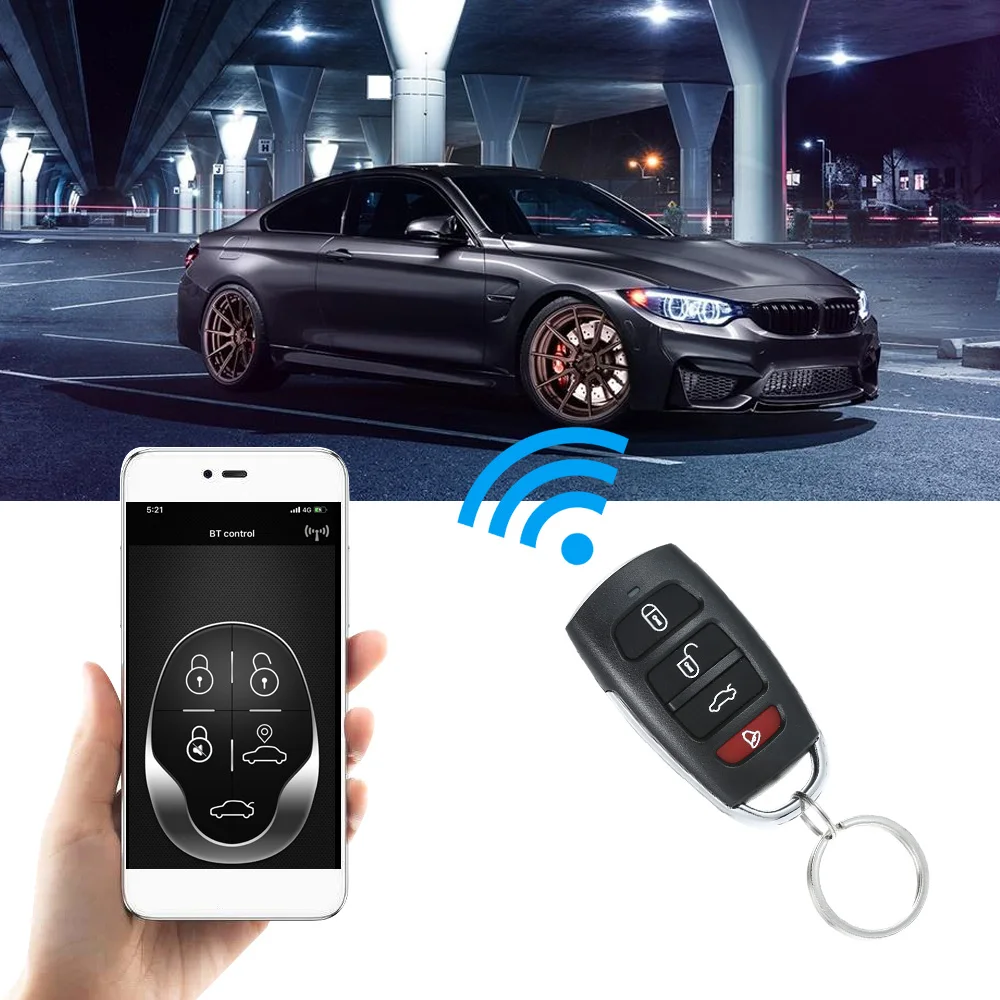 Universal Car Door Lock Trunk Release Keyless Entry System Central Locking Kit With Remote Control for volkswagen mazda jetta