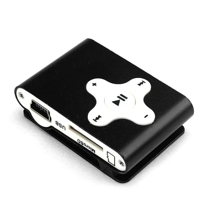2016 высокое качество Fasion Music Media Мини Clip USB Металла MP3 Player Поддержка Micro SD TF Карта