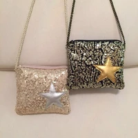 5 pieces korean children bag messenger bag sequins flash chip pentagram girls wild child baby zipper purse