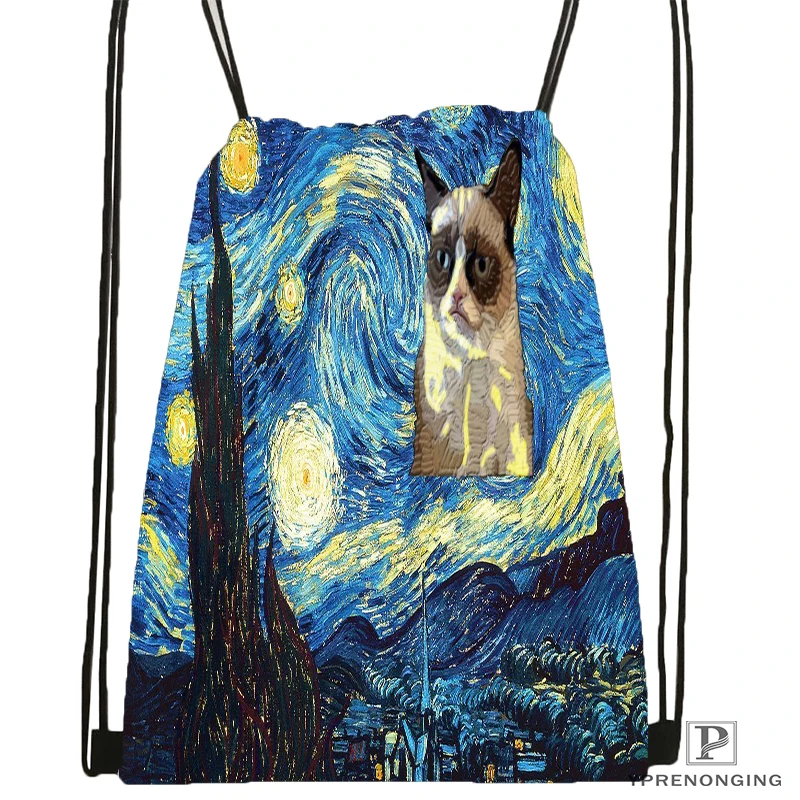 Изготовленный На Заказ Рюкзак Vincent Van Gogh Starry Night сумка на шнурке милый детский
