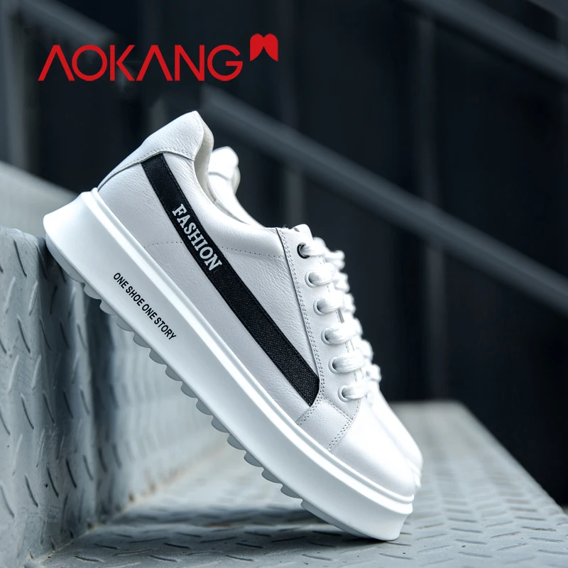 AOKANG Kanglong/Новые кроссовки на платформе женская обувь черные Tenis Feminino повседневная
