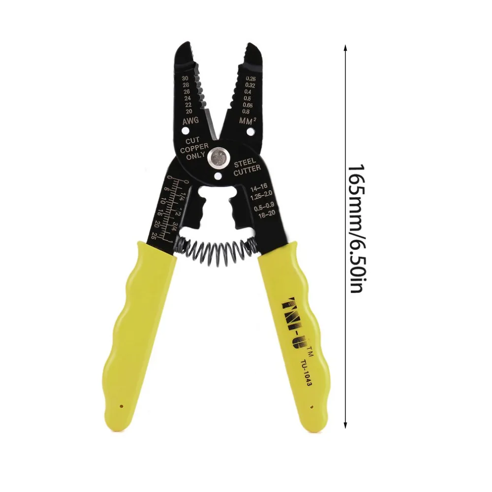 Wires Stripping Pliers Cable Cutter TU-1043 Portable Universal Wire Stripper Electric Crimper Strippers Tools | Инструменты