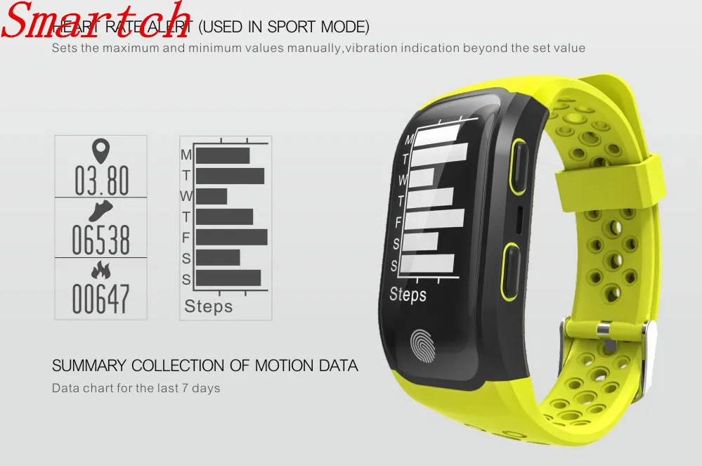 Smartch Профессиональный gps Smart Band S908 IP68 Водонепроницаемый Спорт браслет Фитнес