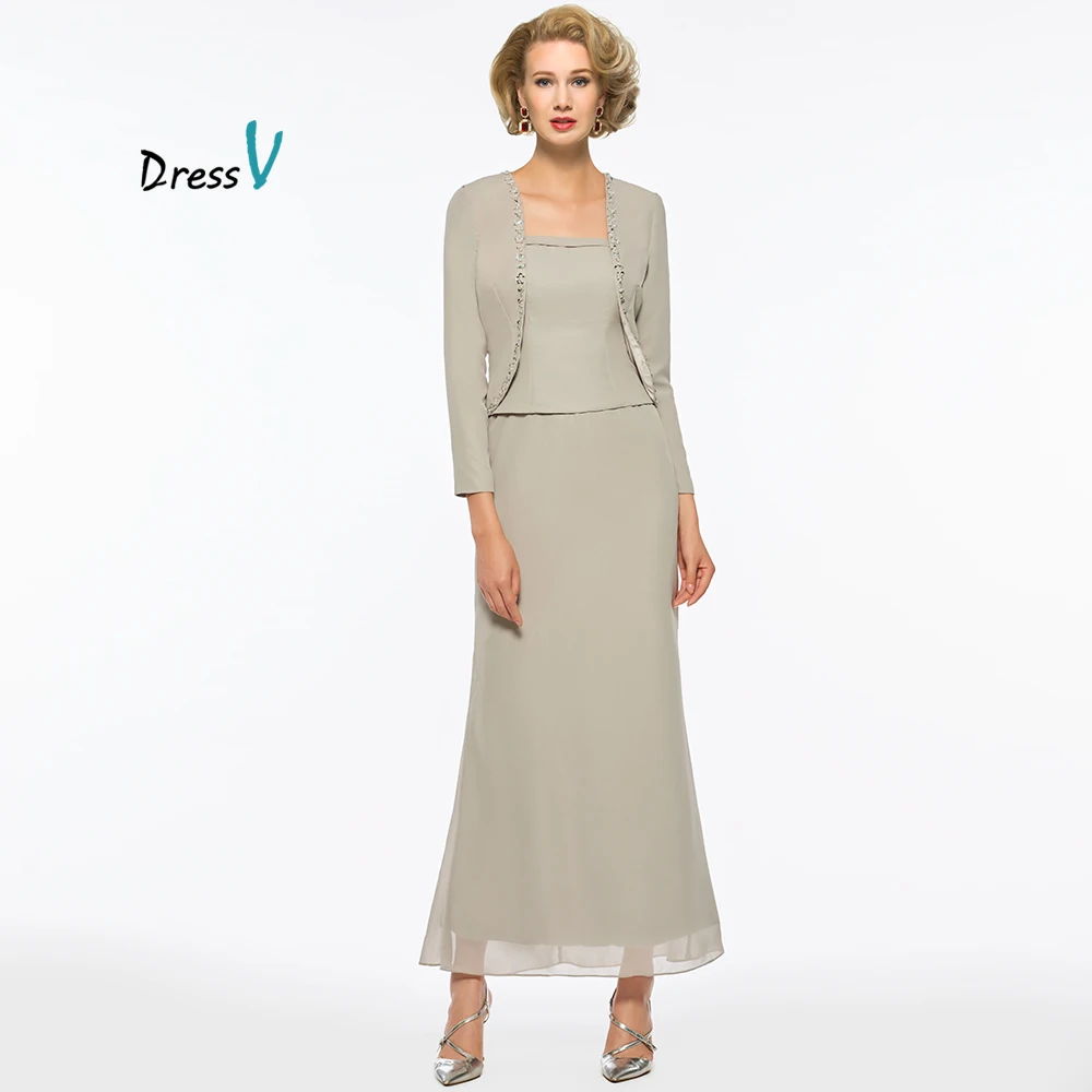 Dressv/комплект из 3 предметов для мамы невесты брючный костюм с длинным жакетом