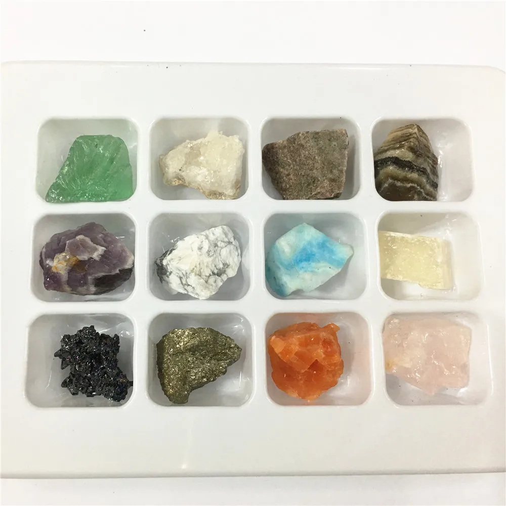 

NEW!12pcs Ornament Natural Stone And Mineral Craft Crystal Gems tone Polished Healing Natural Crystal Gems Stone Nice Box