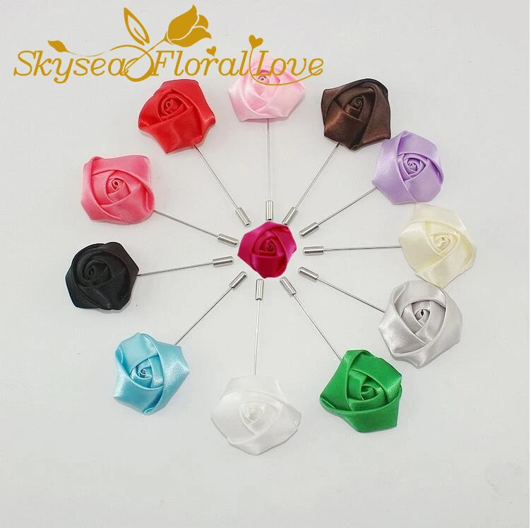 Искусственные цветы ленты розы Мужская одежда для банкета в западном стиле