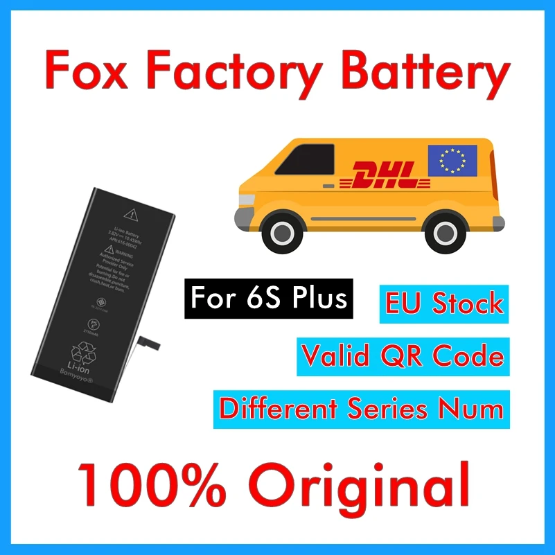 BMT оригинальный 5 шт./лот Foxc Заводская батарея для iPhone 6S Plus 6SP 2750 мАч Замена 0 цикл