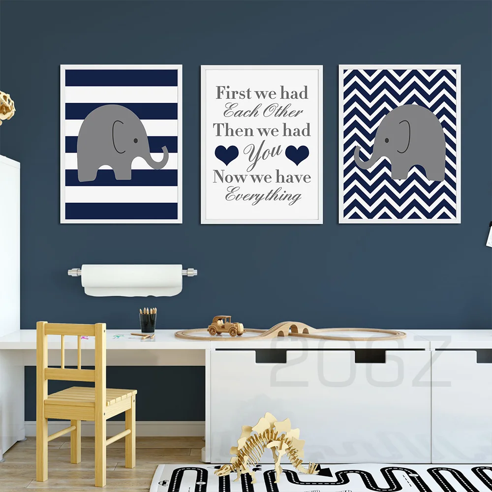 Холст Слон сердце цитаты Детские постеры и принты в скандинавском стиле
