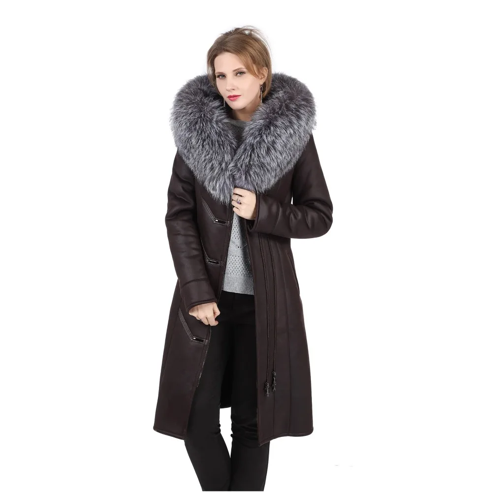 Зимнее теплое Женское пальто с капюшоном элегантное из искусственного меха