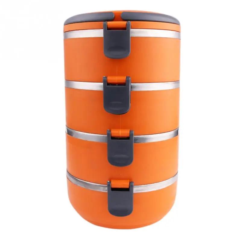 Четыре Слоя Пищевой Контейнер Из Нержавеющей Стали Миски набор Тепловой