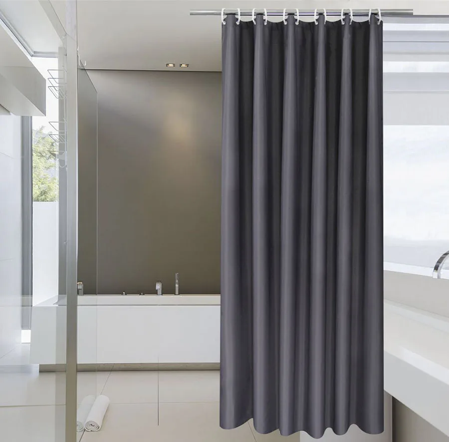 Современная Водонепроницаемая полиэфирная ткань, занавеска для ванной комнаты, серая занавеска для душа, экраны для ванной, занавеска для серой ванной, новая