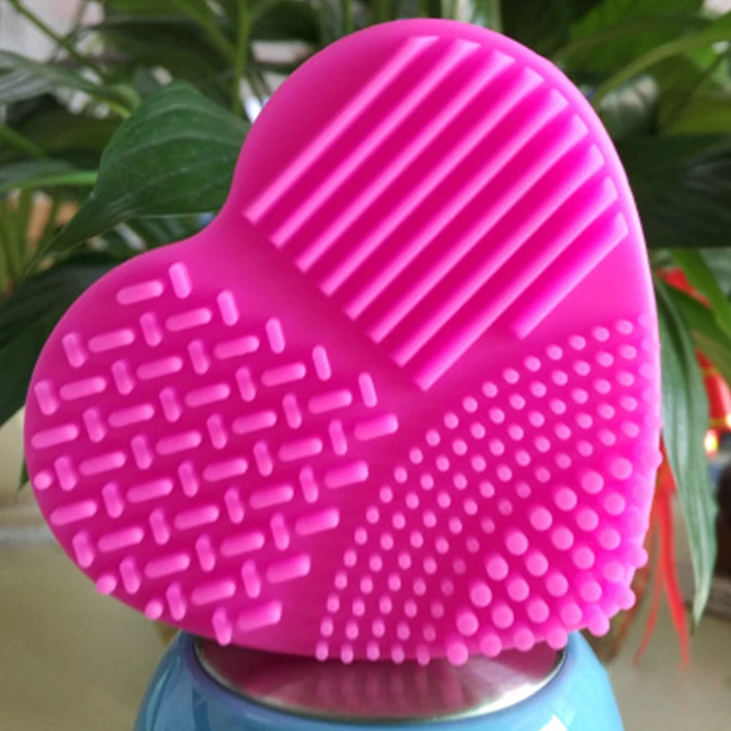 Силиконовая губка для удаления макияжа в форме сердца коврик промываемый