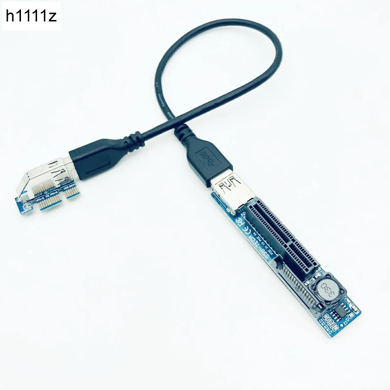 

H1111Z Add On Cards PCI-E Riser PCIE PCI-Express X1 to X4 Riser PCI E Riser Card Extend Adapter with 30CM USB3.0 Extension Cable