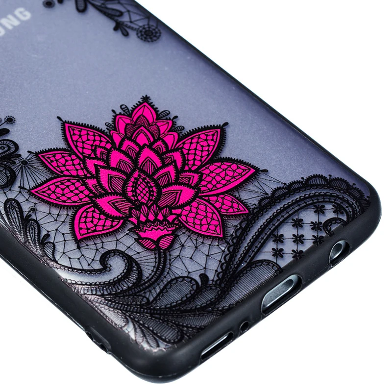 Чехол Floral S10e из мягкого TPU+PC для Samsung Galaxy S6 S7 Edge S8 S9 S10 E Plus Note 8 9 S10plus S10+ Girly Cute Phone Mujer Etui.