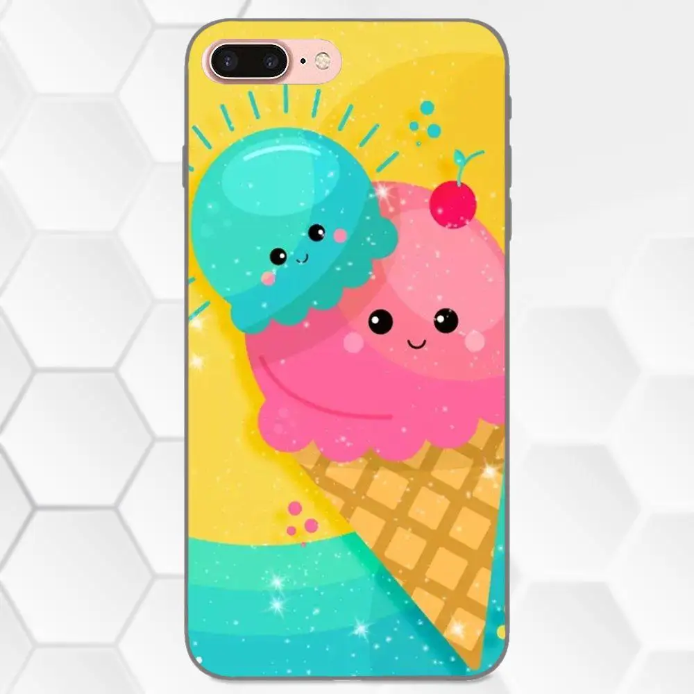 Симпатичный Красочный Летний силиконовый чехол с мороженым для Apple iPhone 4 4S 5 5S SE 6 6S