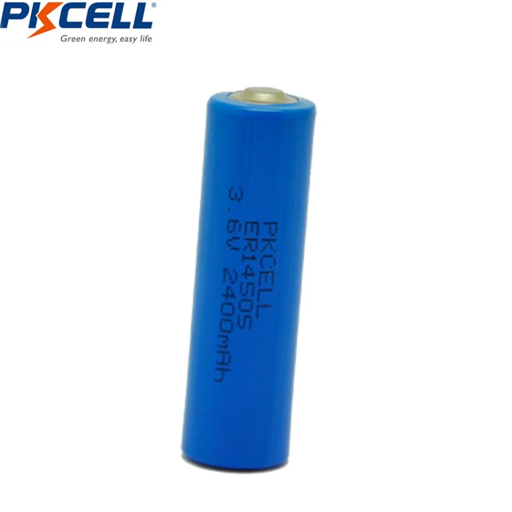 20 шт. PKCELL ER14505 3 6 В aa 2400 мАч литиевая батарея Li SOCl2 батареи er 14505 LS14500 для газового