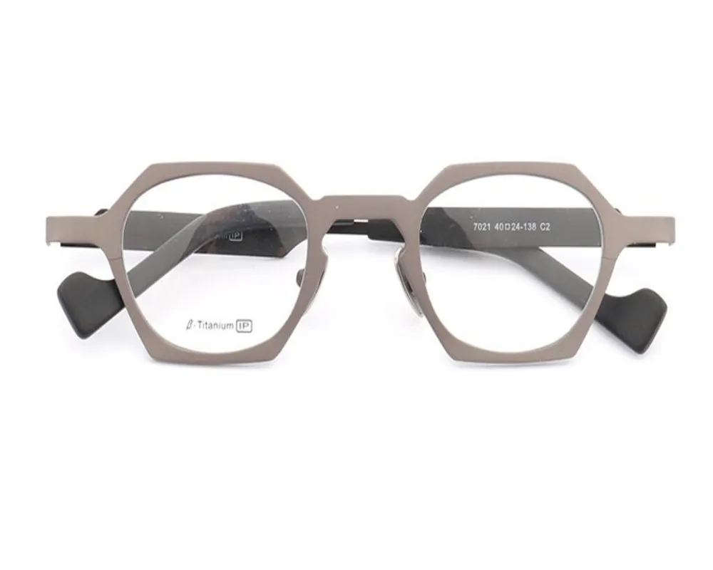 COLOR4 MONGOTEN ретро унисекс Мода полный обод B-titanium прогрессивные мульти-фокусные линзы оптические очки Золото для дальнозоркости дальние очки для чтения - Цвет оправы: COLOR4