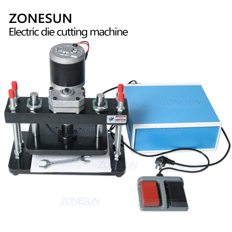 ZONESUN 26x15 см электрическая машина для высечки кожи фотобумага ПВХ/Эва лист форма