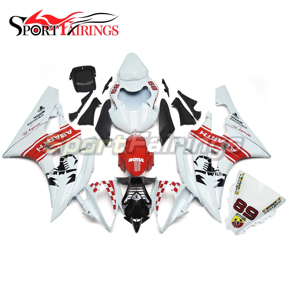 

Injection Fairings For Yamaha YZF 600 R6 06 07 2006 2007 Complete ABS Plastic Motorcycle Fairing Kit Cowling Abarth 89 Body Kit