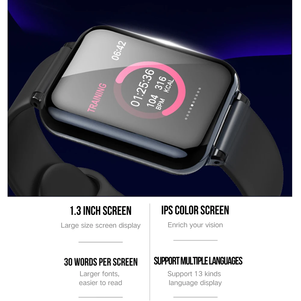 LEMDIOE Смарт часы для мужчин и женщин Монитор артериального давления сердечного