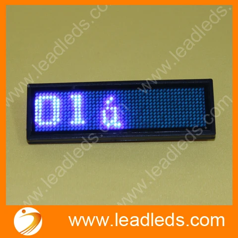 5 компл./лот для светодиодной программируемой Прокрутки Имя сообщение Badge Tag