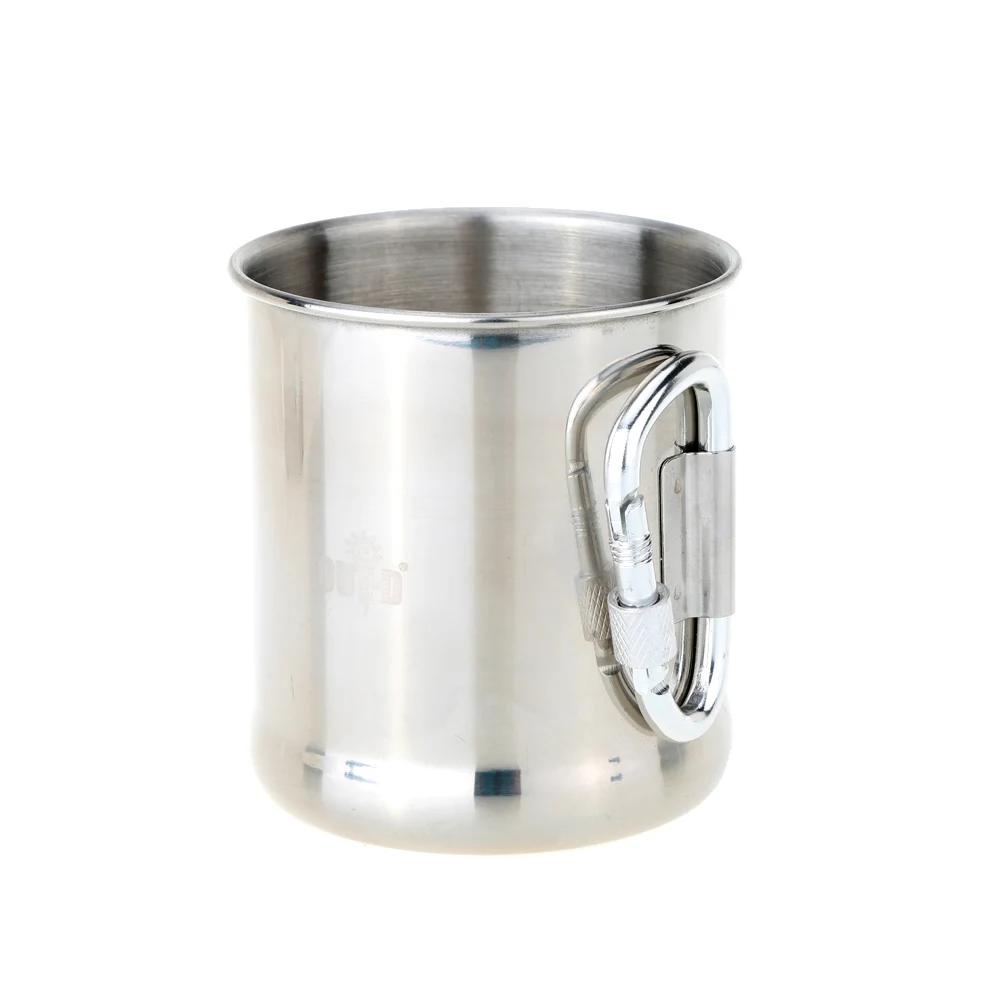 Уличная посуда кофейная кружка 250 мл нержавеющая сталь для воды со складным