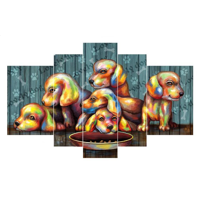 

European style lovely pugofs pure hand painted abstract oil painting modern style decorative wall pictures for home/bar decor