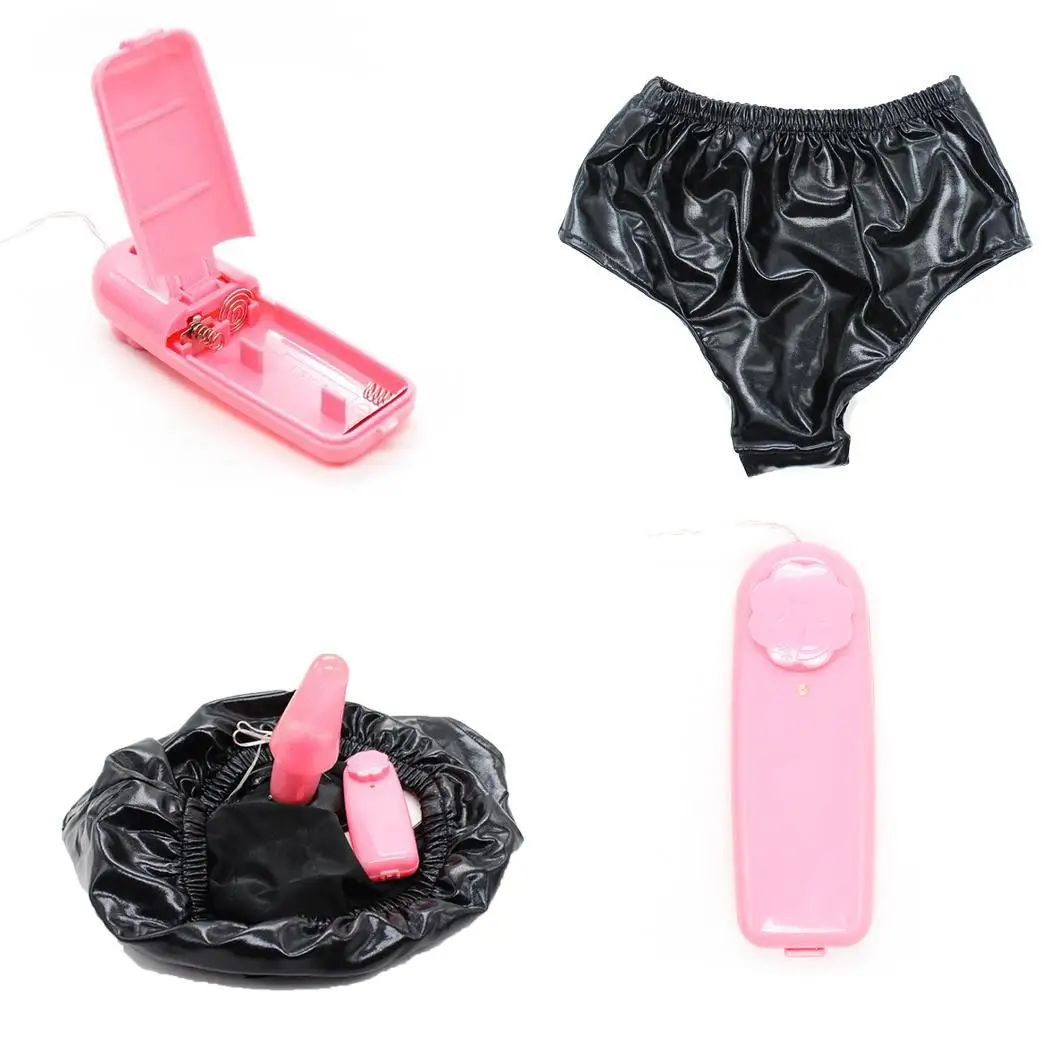 Женская мастурбация Анальная пробка вибратор черные пикантные трусики нижнее