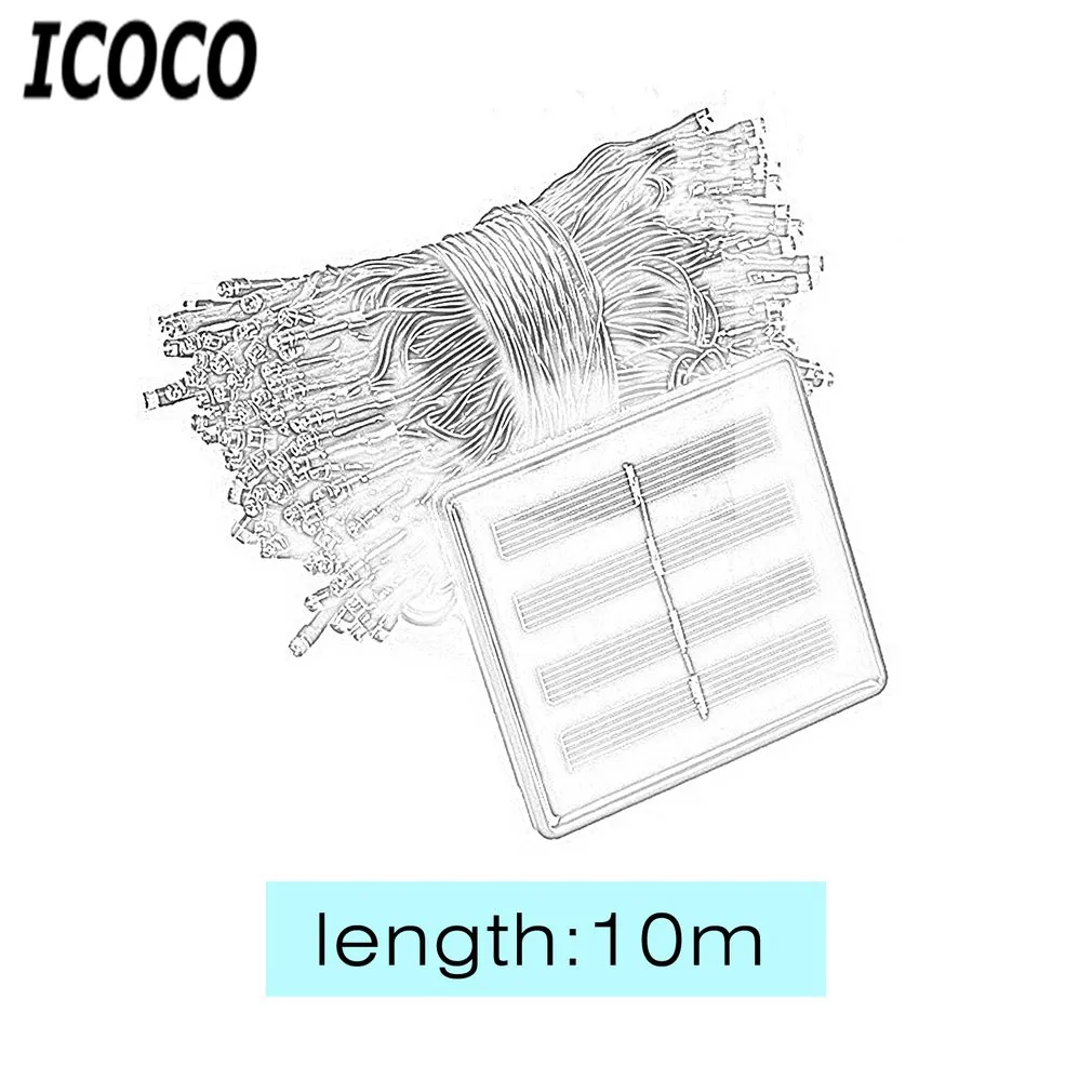 ICOCO новый дизайн на солнечных батареях 100LED водонепроницаемый медный провод