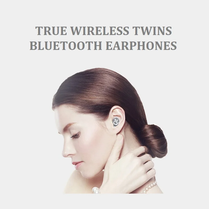 Невидимые bluetooth наушники зарядный чехол мини беспроводная гарнитура