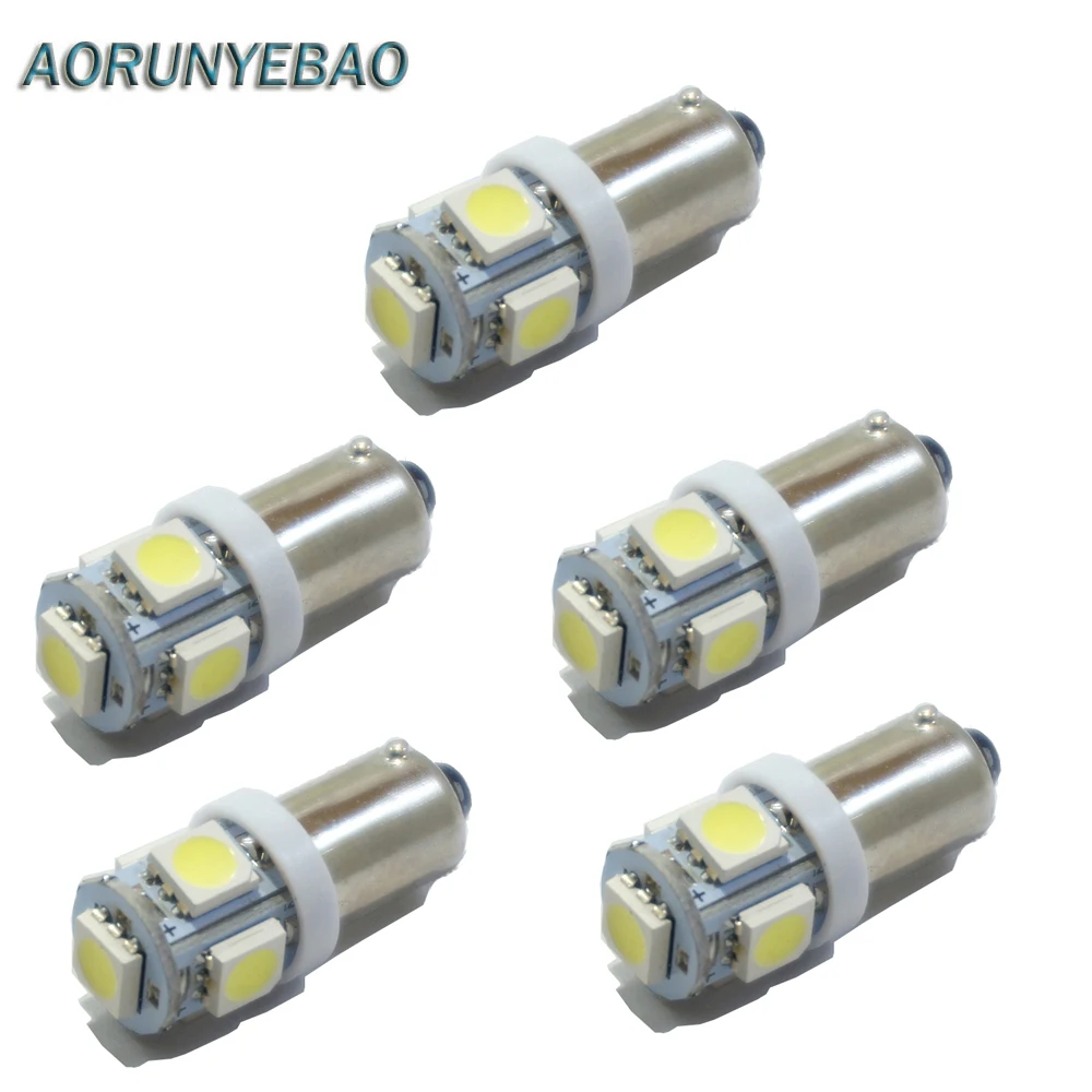 

AORUNYEBAO 5 шт. T11 BA9S 5050 5SMD Светодиодная лампа белого света Автомобильный источник света автомобиля 12 В лампа T4W внутренний купол освещение подсв...