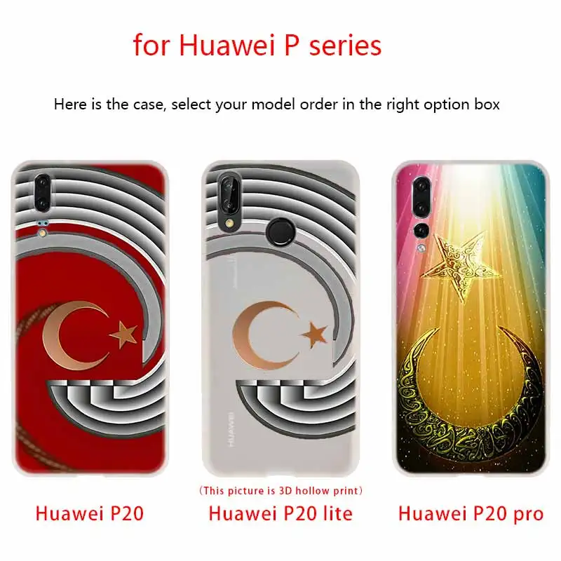 Чехол MLLSE с турецким красным флагом силиконовый мягкий чехол из ТПУ для Huawei P30 P40 P20