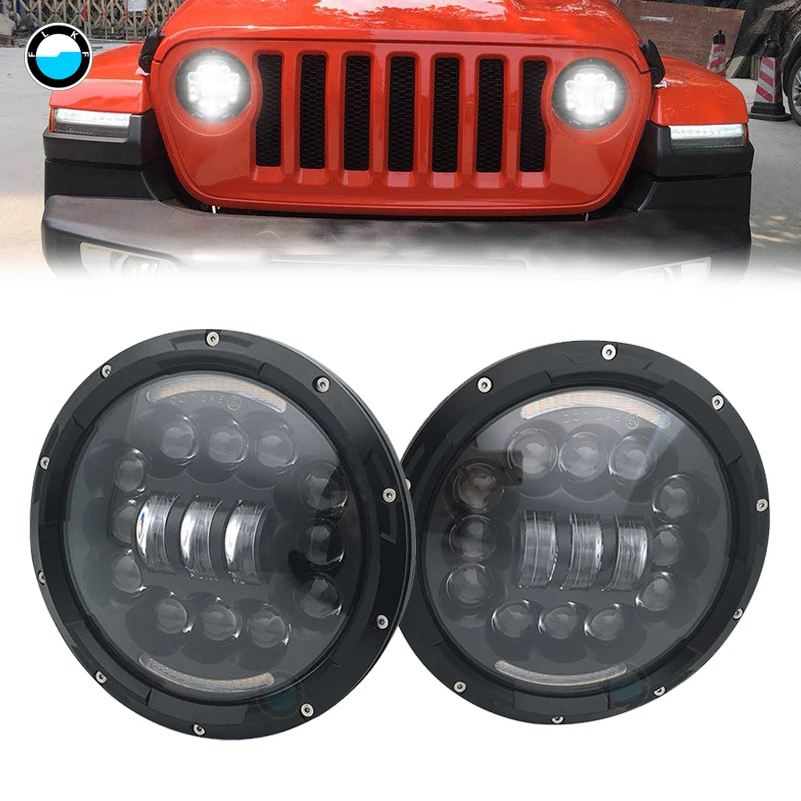 2 шт. светодиодные фары для Lada Niva 7 дюймов DRL 4x4 urban Jeep JK Land rover defender Hummer.|Фара авто в