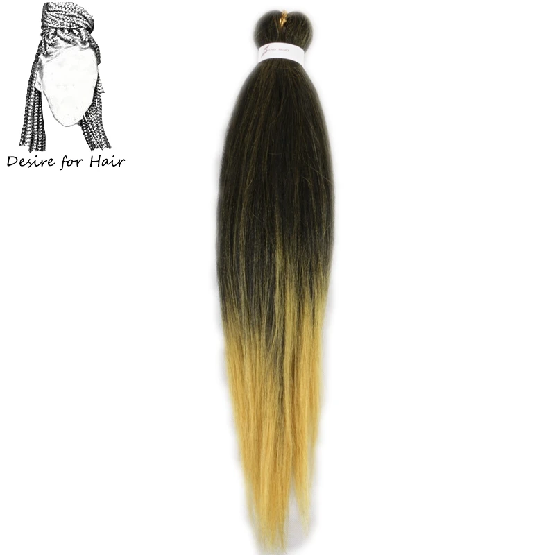 T1B/530 Desire for hair 10 упаковок 26 дюймов 90 г Синтетические Яки прямые предварительно растянутые плетеные волосы легко косички для коробок косички скрученные волосы - Цвет: T1B/530